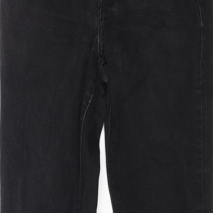 Skinny&Denim Womens Black Cotton Straight Jeans Size 30 in L29 in Regular Zip