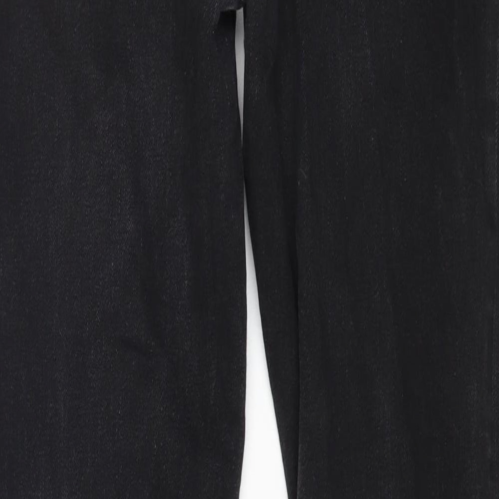 Skinny&Denim Womens Black Cotton Straight Jeans Size 30 in L29 in Regular Zip