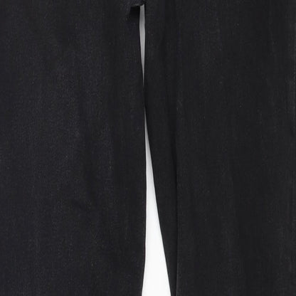 Skinny&Denim Womens Black Cotton Straight Jeans Size 30 in L29 in Regular Zip