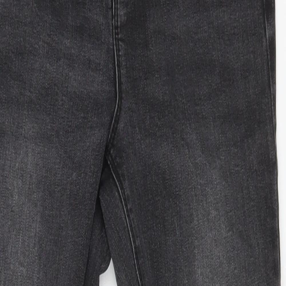 Denim & Co. Womens Black Cotton Skinny Jeans Size 12 L24 in Regular Zip