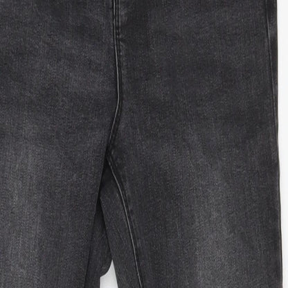 Denim & Co. Womens Black Cotton Skinny Jeans Size 12 L24 in Regular Zip