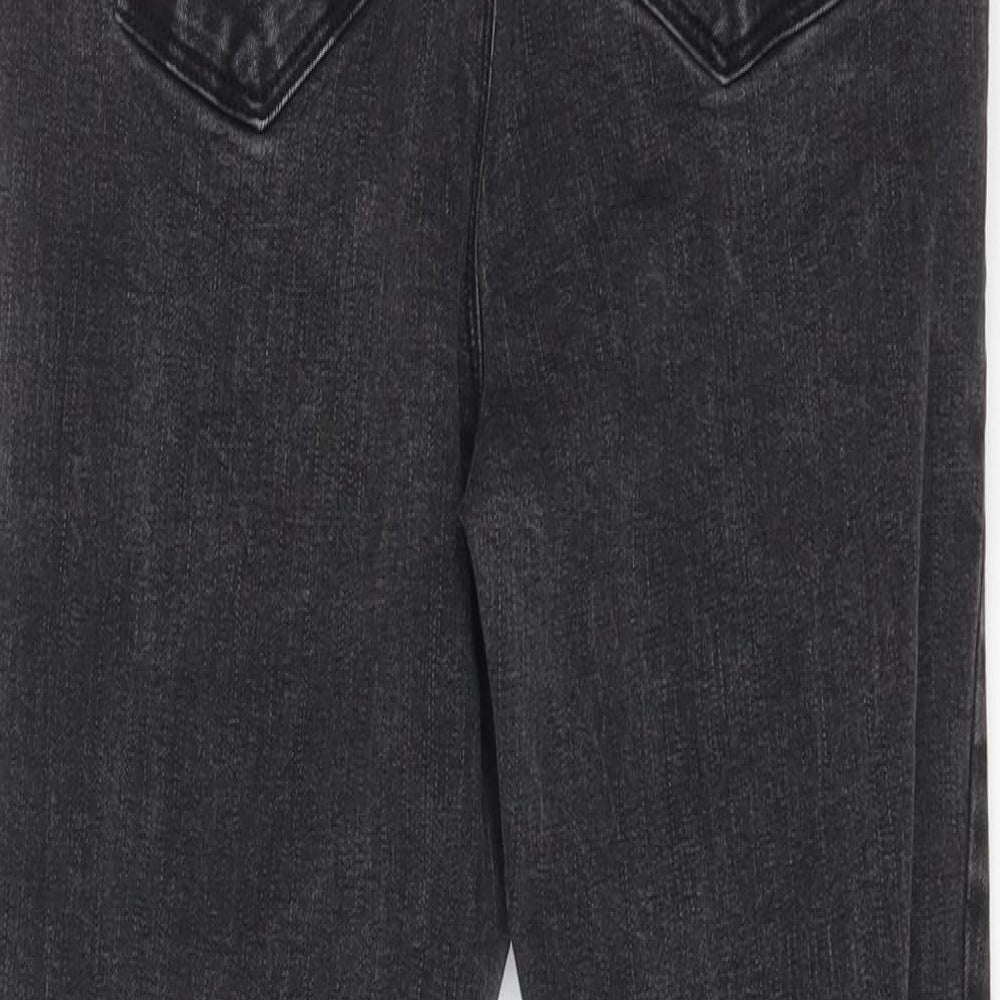 Denim & Co. Womens Black Cotton Skinny Jeans Size 12 L24 in Regular Zip