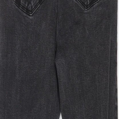 Denim & Co. Womens Black Cotton Skinny Jeans Size 12 L24 in Regular Zip