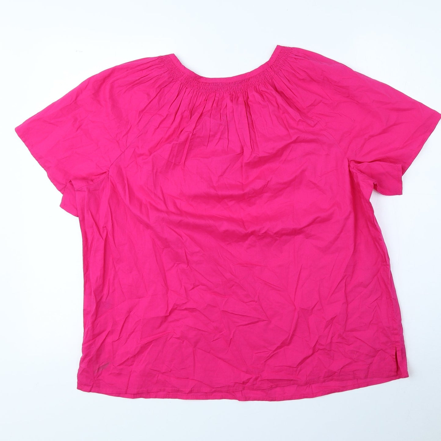 Womens UK Size 14 Marks and Spencer Pink Jersey Blouse