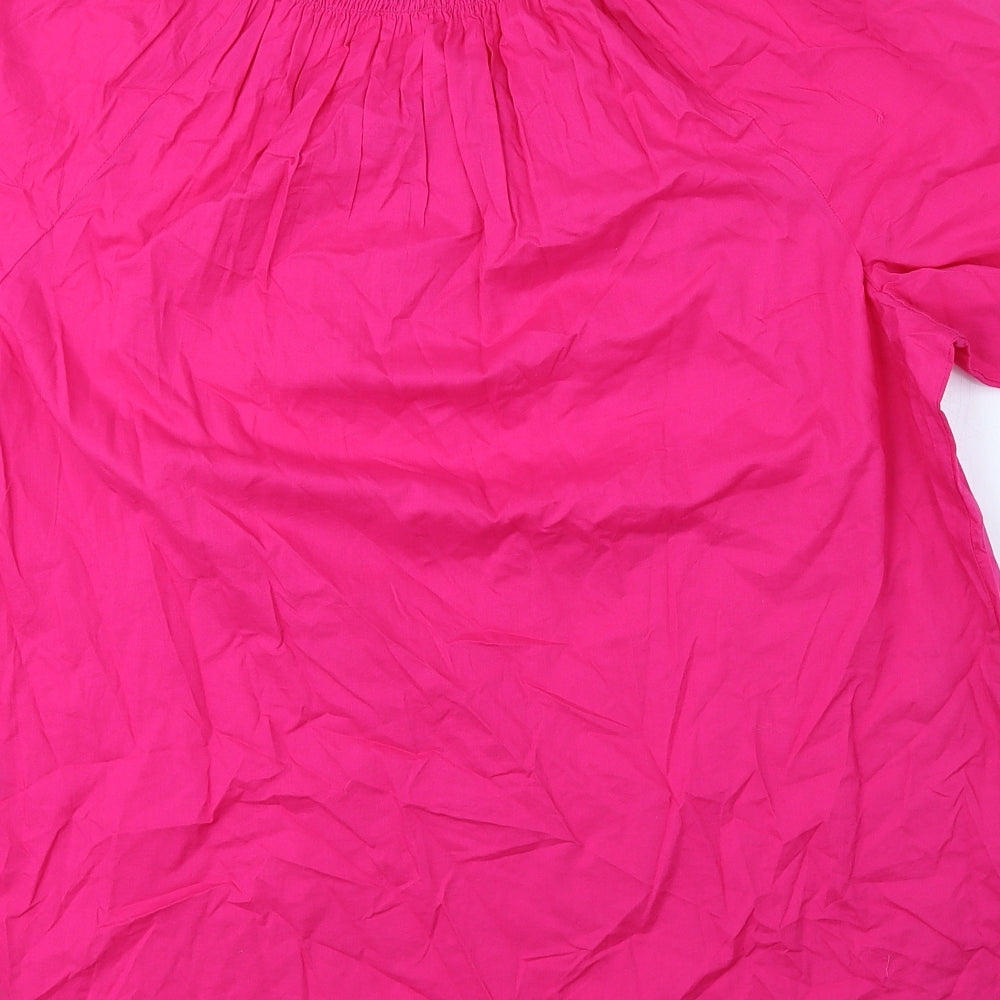 Womens UK Size 14 Marks and Spencer Pink Jersey Blouse