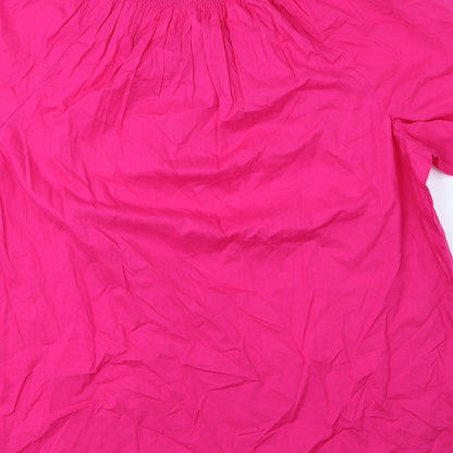 Womens UK Size 14 Marks and Spencer Pink Jersey Blouse