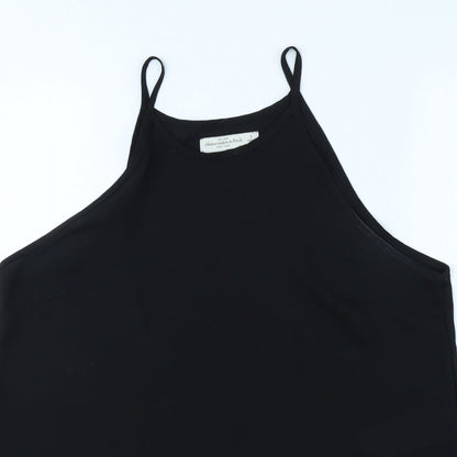 Abercombie&Fitch Womens Black Polyester Camisole Tank Size S Round Neck