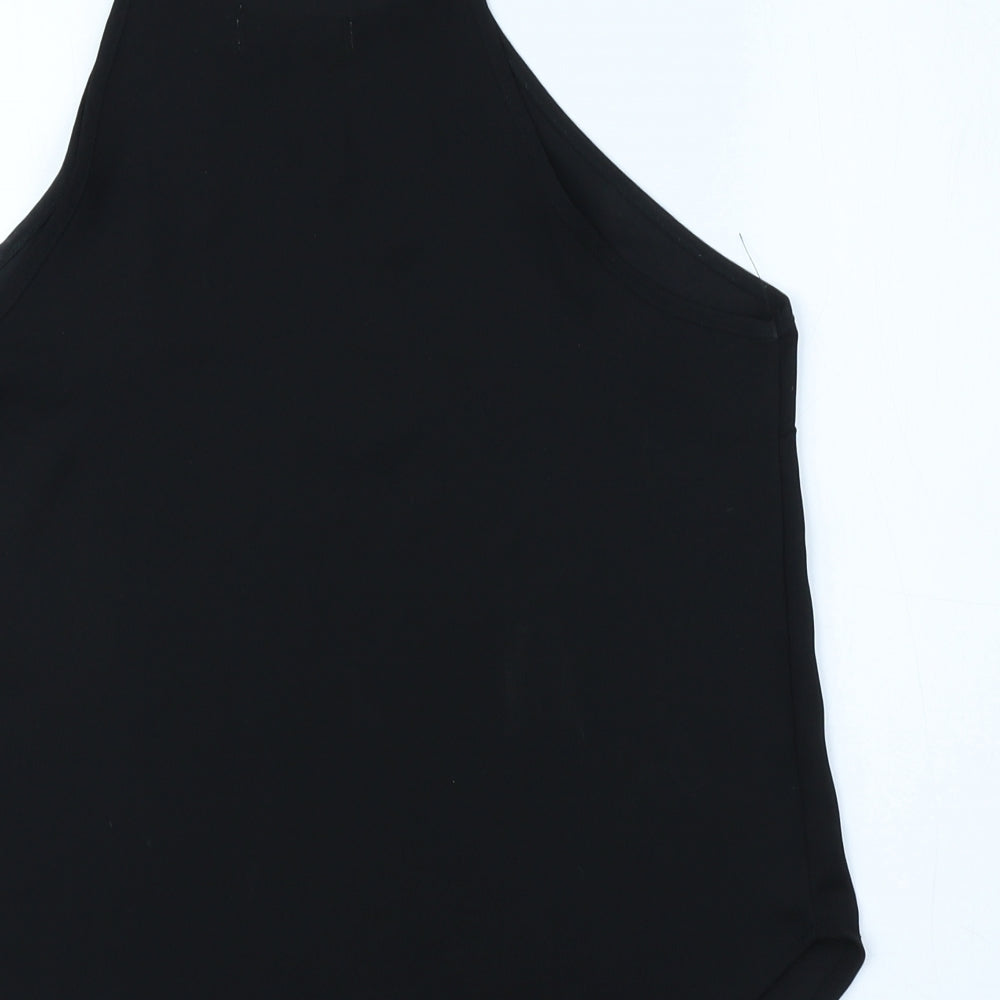 Abercombie&Fitch Womens Black Polyester Camisole Tank Size S Round Neck
