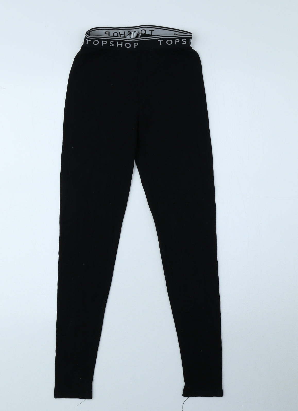 Topshop Girls Black Viscose Jegging Trousers Size 6 Years L25.5 in Regular Pullover