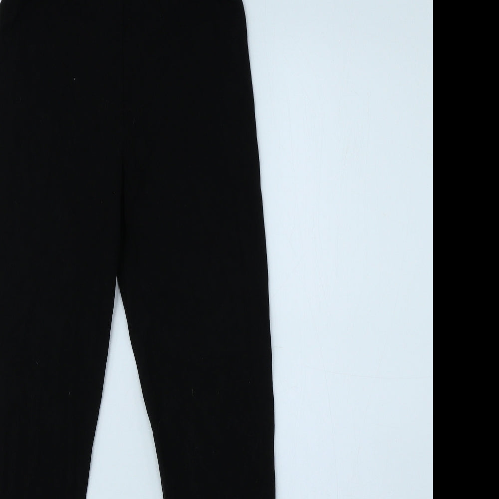 Topshop Girls Black Viscose Jegging Trousers Size 6 Years L25.5 in Regular Pullover