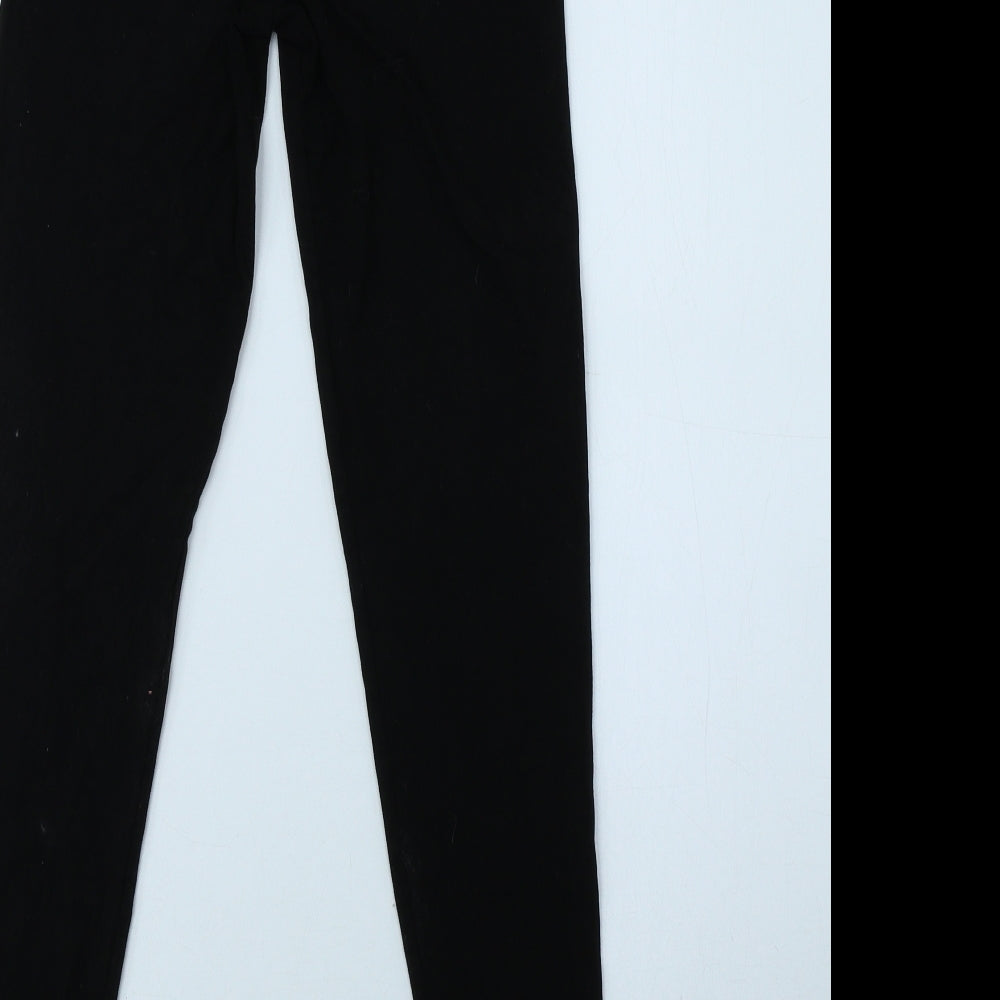 Topshop Girls Black Viscose Jegging Trousers Size 6 Years L25.5 in Regular Pullover