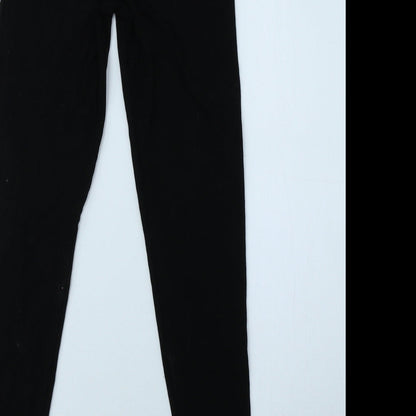 Topshop Girls Black Viscose Jegging Trousers Size 6 Years L25.5 in Regular Pullover
