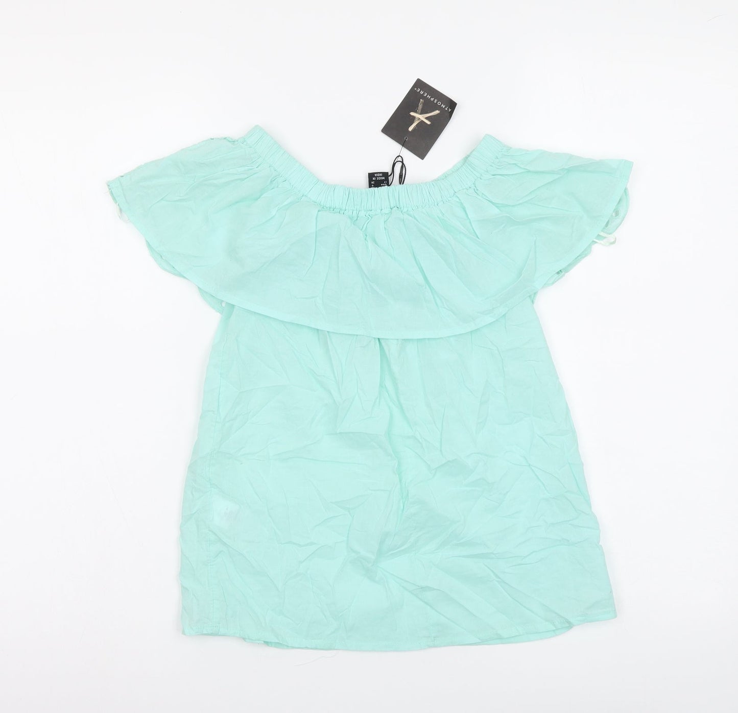 Womens UK Size 4 Atmosphere Blue Basic Blouse
