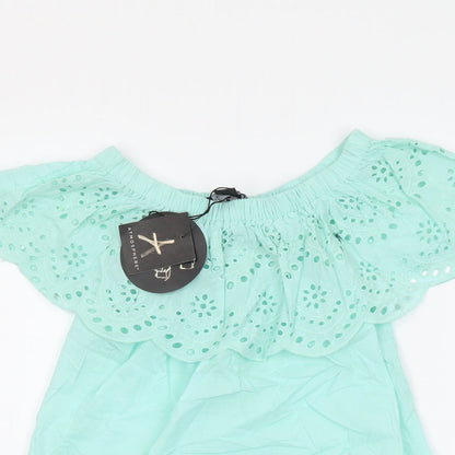 Womens UK Size 4 Atmosphere Blue Basic Blouse