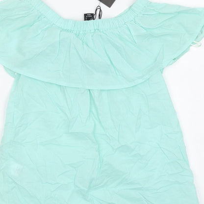 Womens UK Size 4 Atmosphere Blue Basic Blouse
