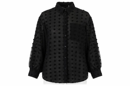 Womens UK Size 8 ASOS Black Basic Button-Up