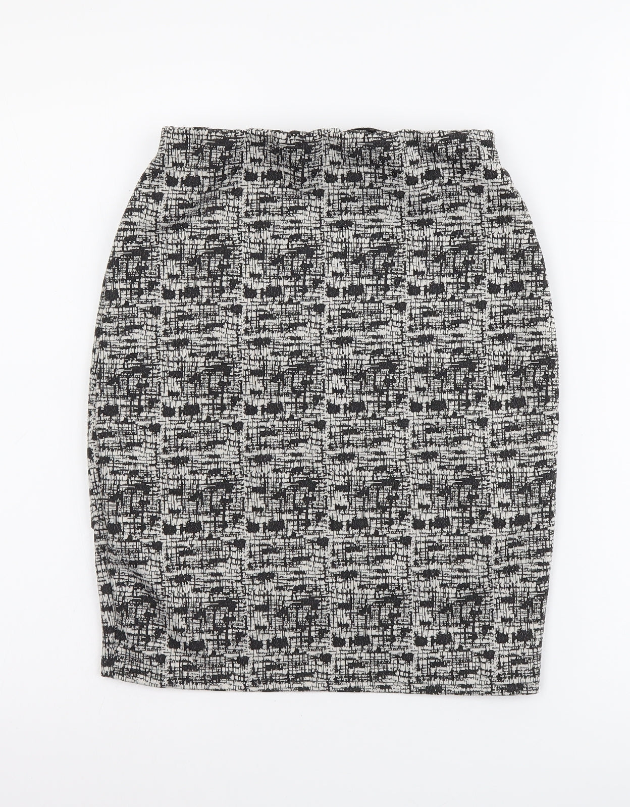 Miss Selfridge Womens Black Geometric Polyester Mini Skirt Size 6