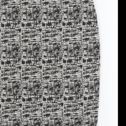 Miss Selfridge Womens Black Geometric Polyester Mini Skirt Size 6