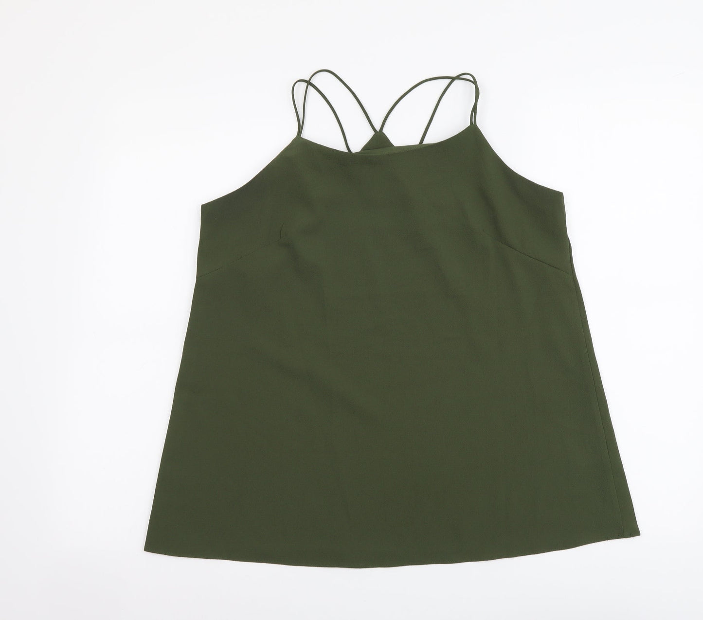 Womens UK Size 10 Quiz Green Camisole Tank