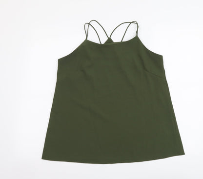 Womens UK Size 10 Quiz Green Camisole Tank