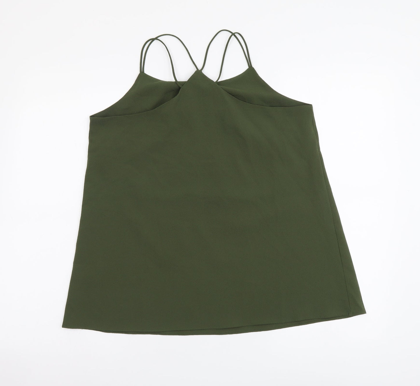 Womens UK Size 10 Quiz Green Camisole Tank