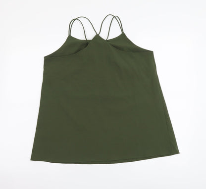 Womens UK Size 10 Quiz Green Camisole Tank