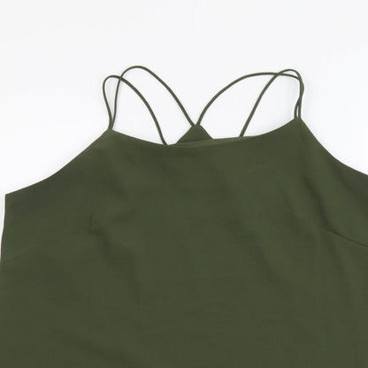 Womens UK Size 10 Quiz Green Camisole Tank