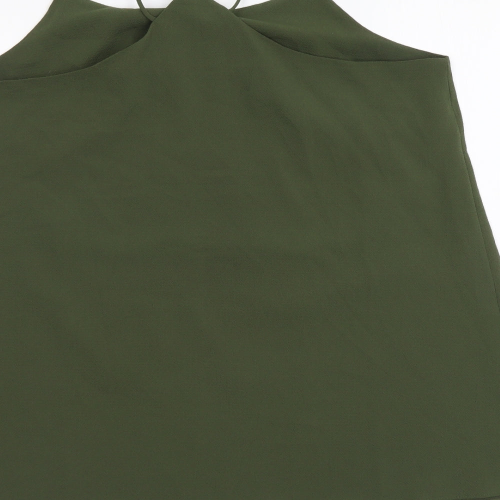 Womens UK Size 10 Quiz Green Camisole Tank