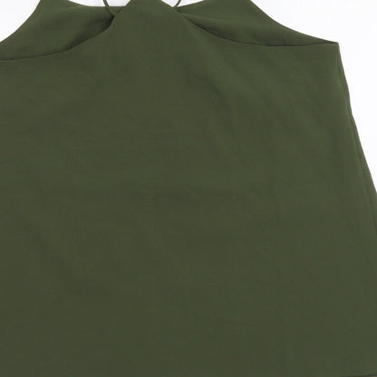 Womens UK Size 10 Quiz Green Camisole Tank