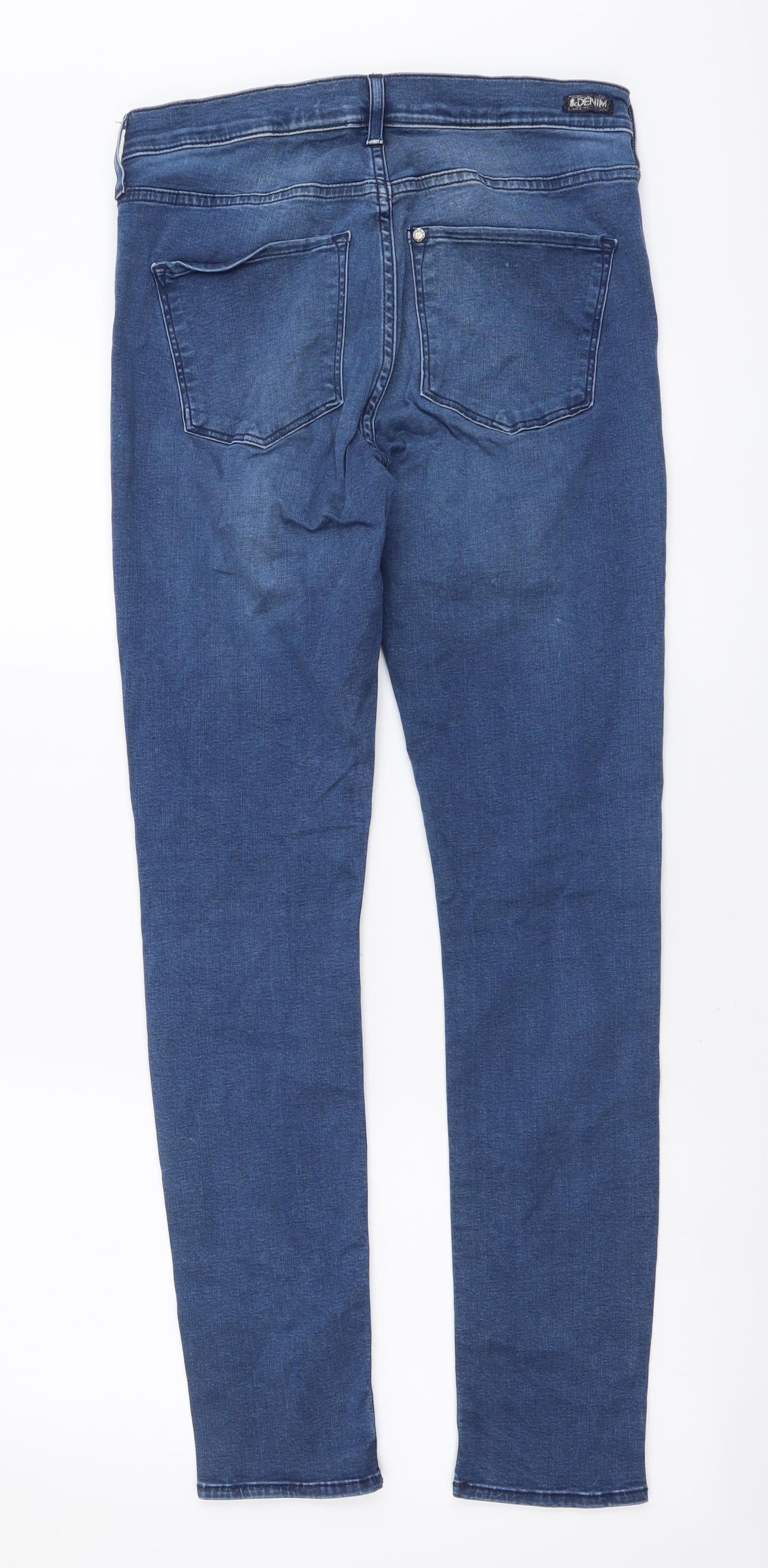 &Denim Womens Blue Cotton Skinny Jeans Size 28 in L29 in Regular Button