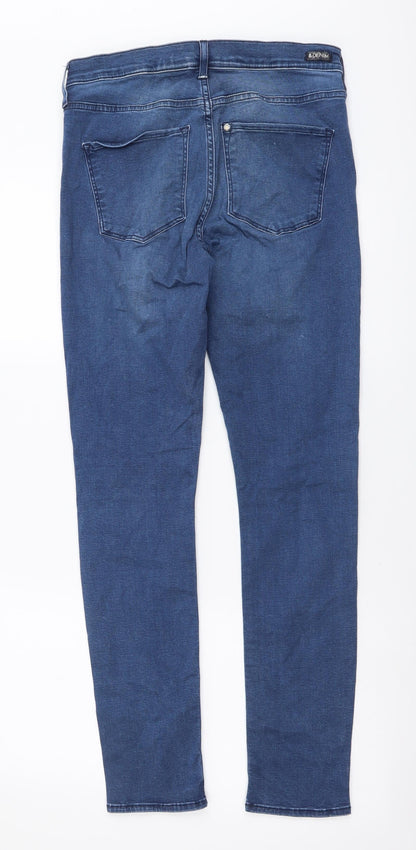 &Denim Womens Blue Cotton Skinny Jeans Size 28 in L29 in Regular Button