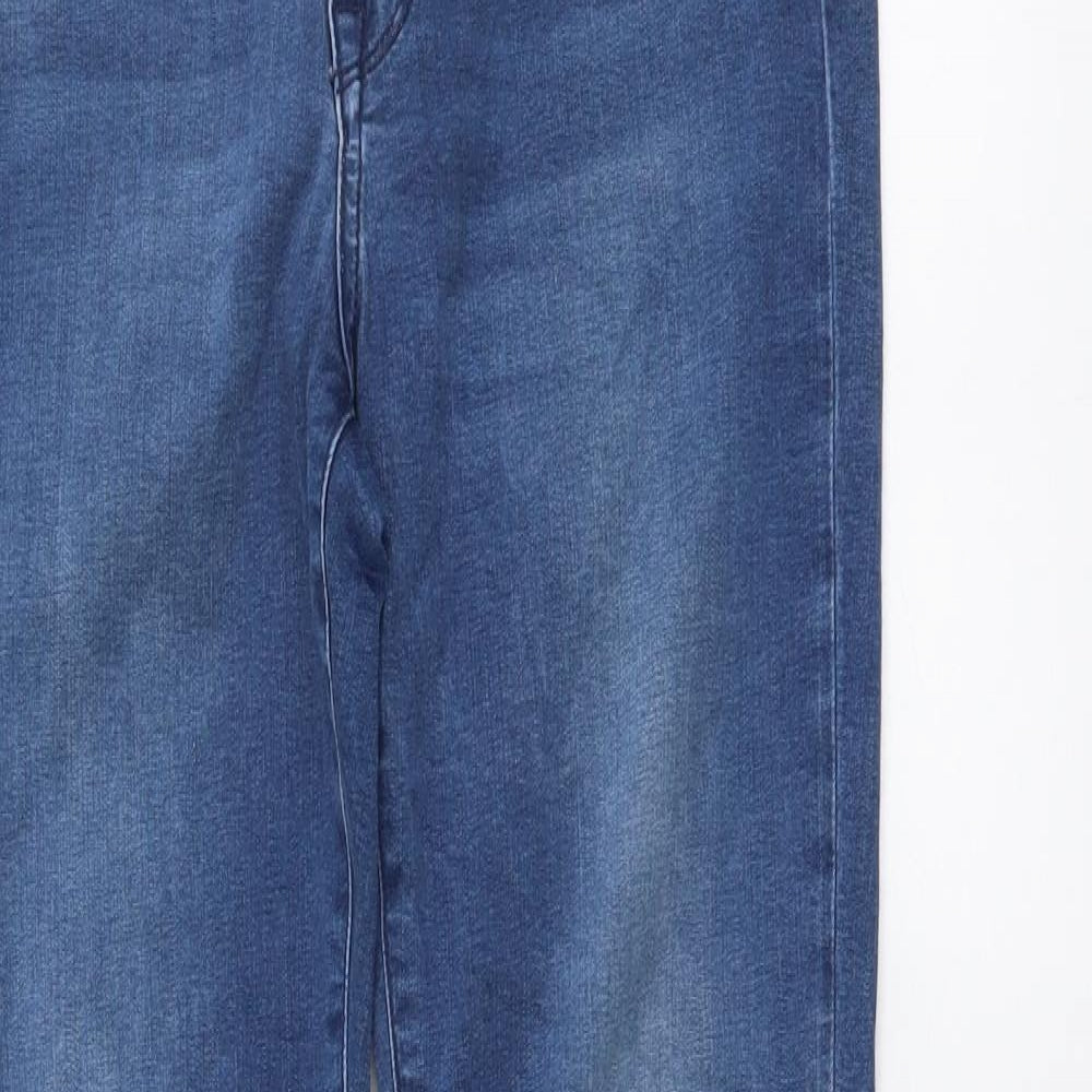 &Denim Womens Blue Cotton Skinny Jeans Size 28 in L29 in Regular Button
