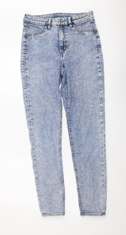 Womens UK Size M H&M Regular Fit Skinny Blue Jeans