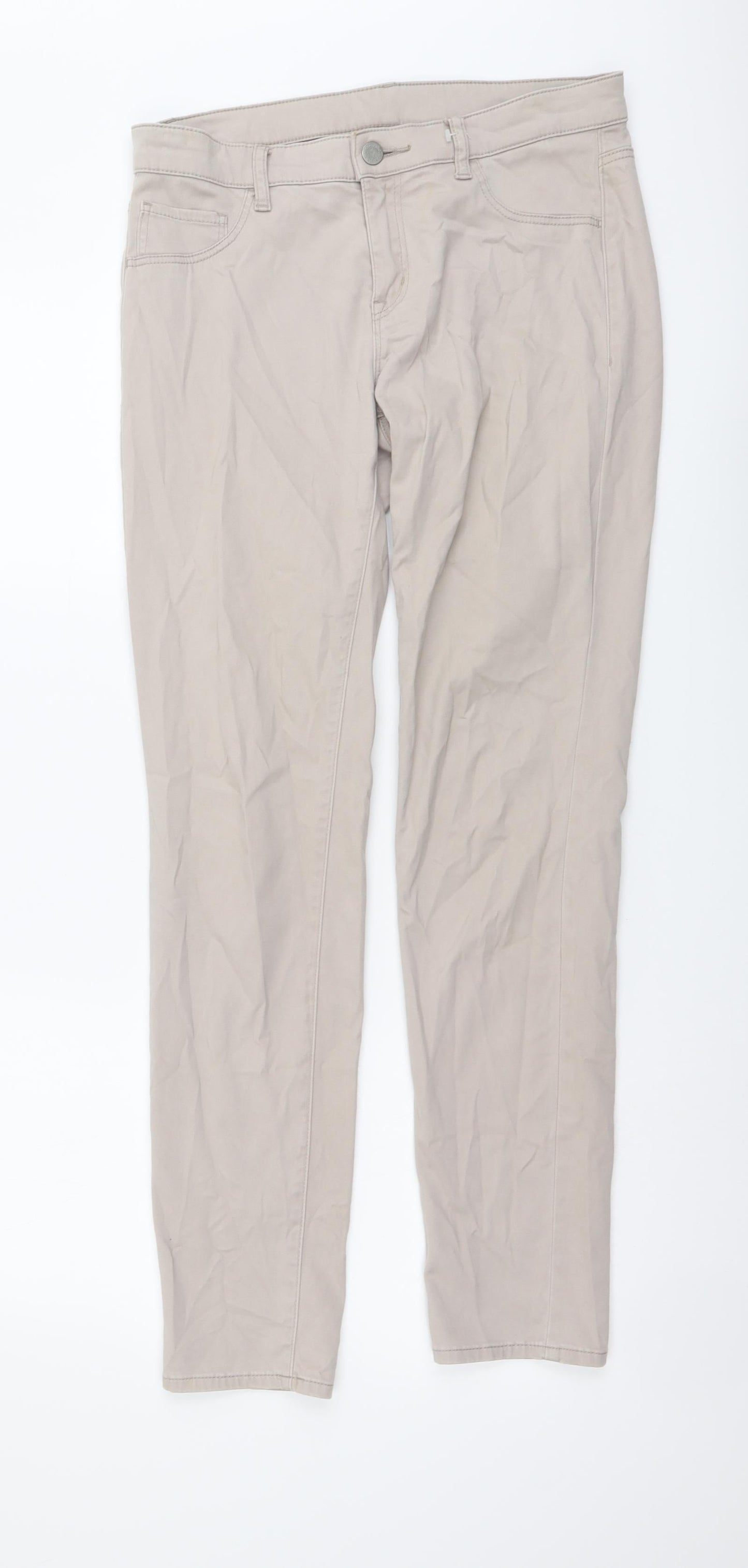Womens UK Size 28 in Preworn Regular Fit Skinny Beige Jeans