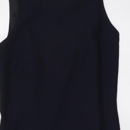 Hamells Womens Blue Polyester Tank Dress Size 14 Round Neck Zip