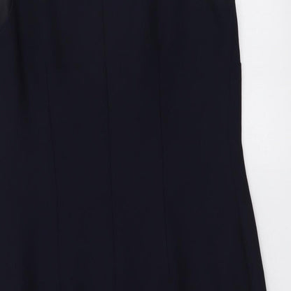 Hamells Womens Blue Polyester Tank Dress Size 14 Round Neck Zip