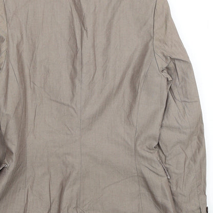 Mexx Womens Beige Cotton Jacket Suit Jacket Size 12 - Shoulder Pads