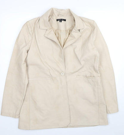Lys Noir Womens Beige Overcoat Jacket Size XL Buckle
