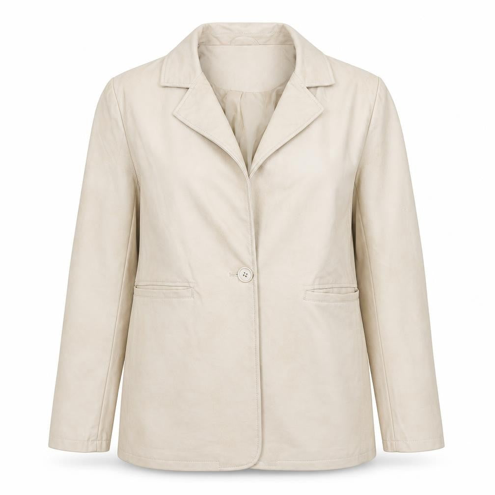 Lys Noir Womens Beige Overcoat Jacket Size XL Buckle