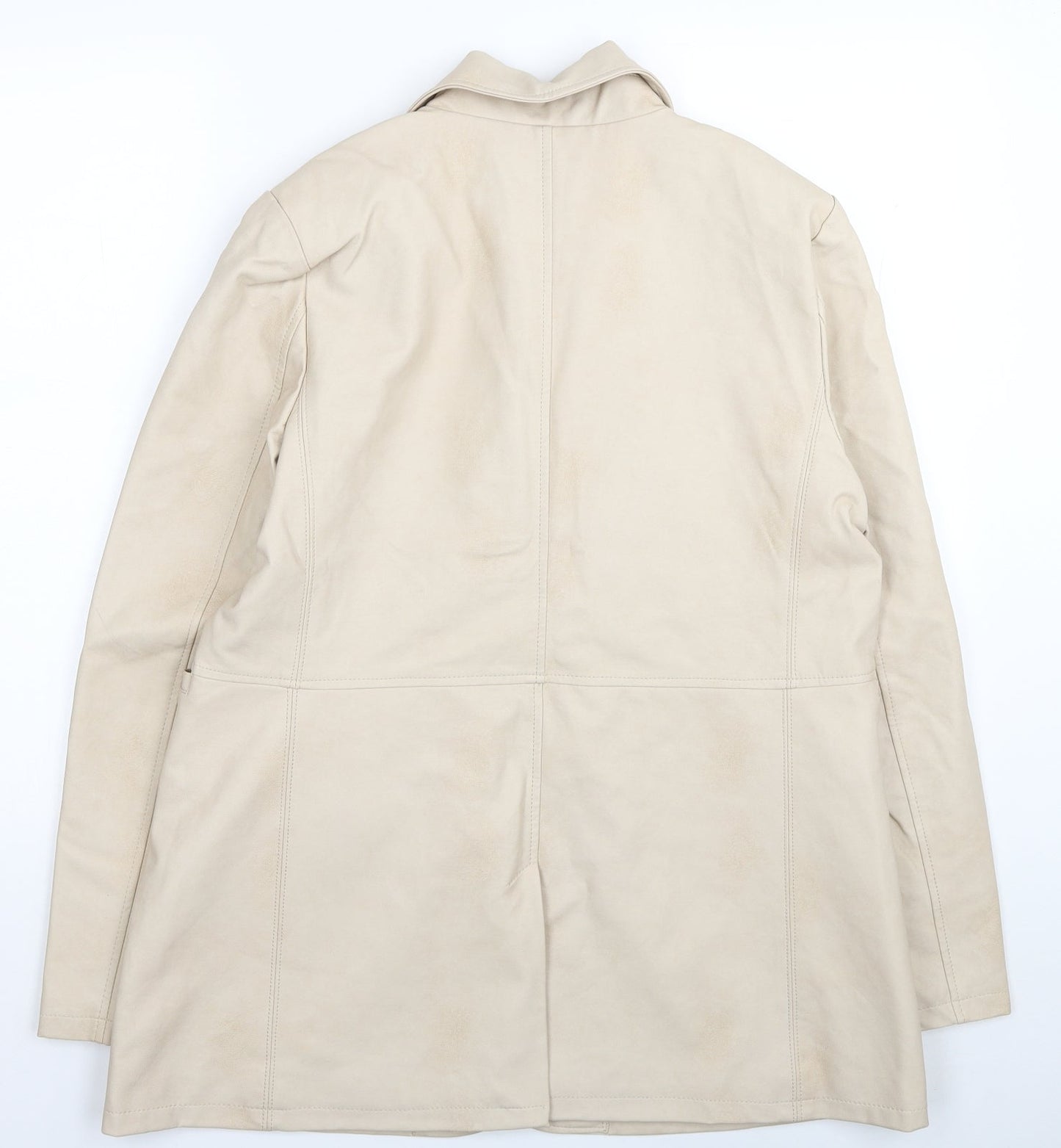 Lys Noir Womens Beige Overcoat Jacket Size XL Buckle