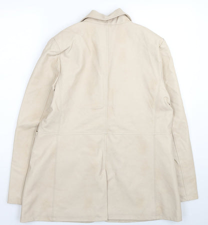 Lys Noir Womens Beige Overcoat Jacket Size XL Buckle