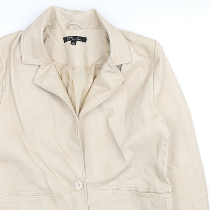 Lys Noir Womens Beige Overcoat Jacket Size XL Buckle