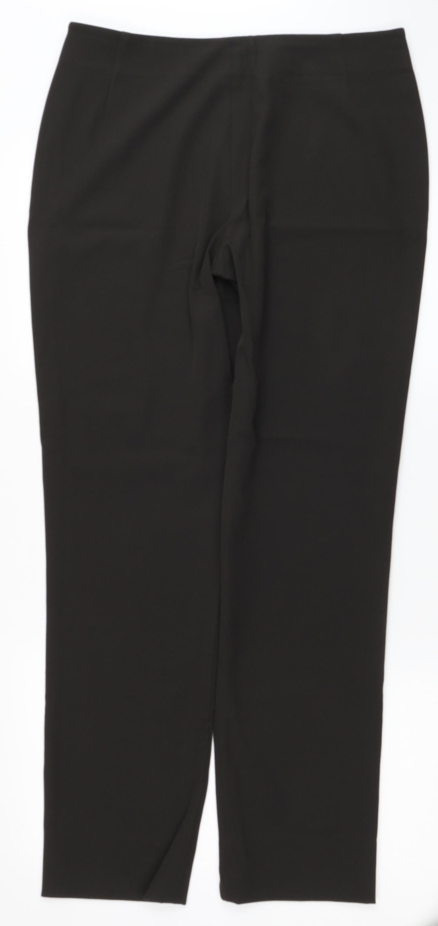 Strenesse Womens Brown Nylon Dress Pants Trousers Size 14 L30 in Regular Zip