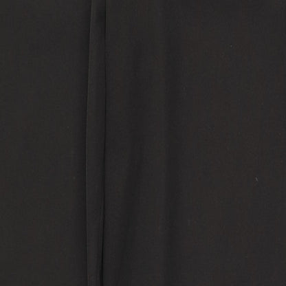 Strenesse Womens Brown Nylon Dress Pants Trousers Size 14 L30 in Regular Zip