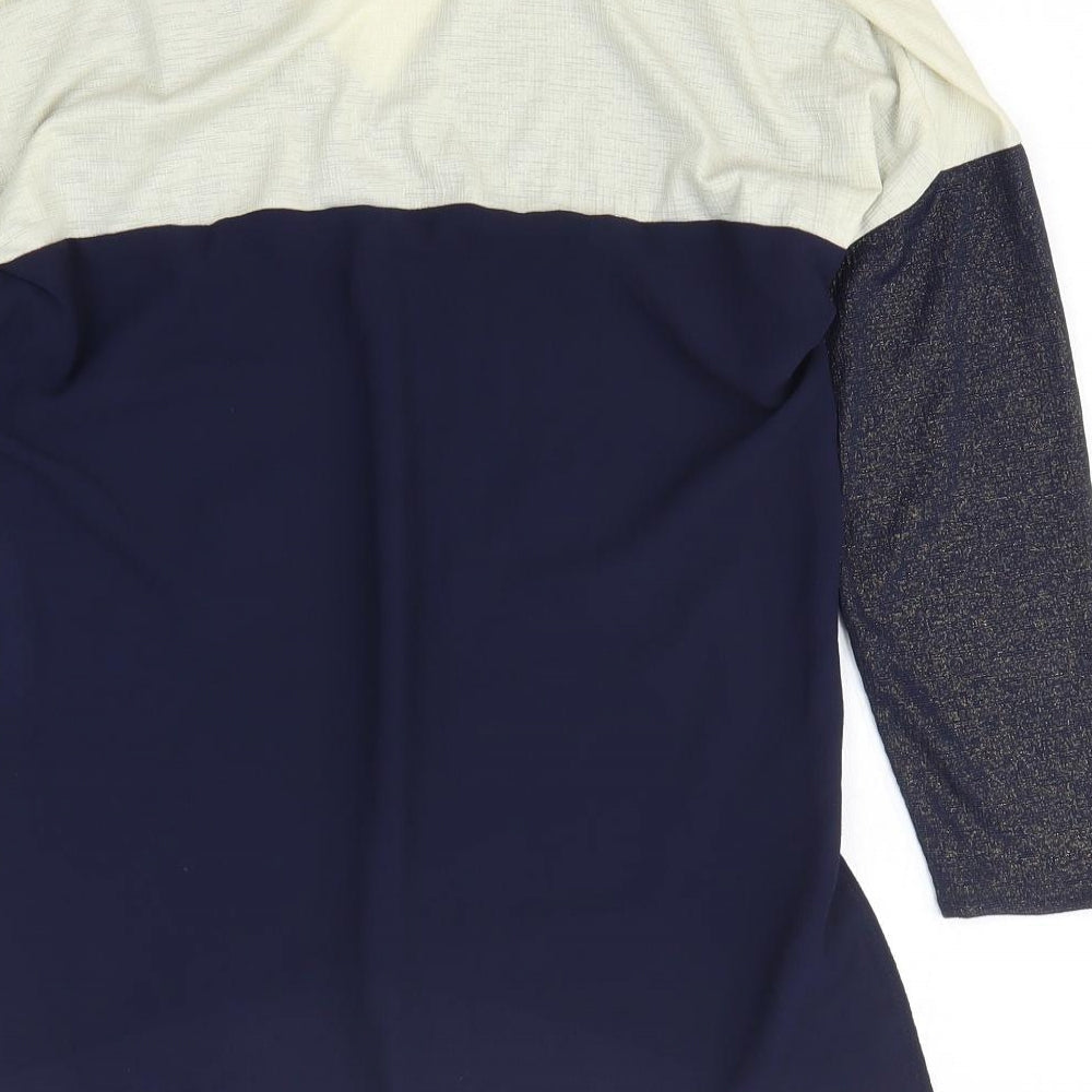 Womens UK Size S Zara Blue Basic T-Shirt