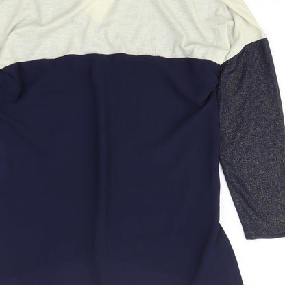 Womens UK Size S Zara Blue Basic T-Shirt