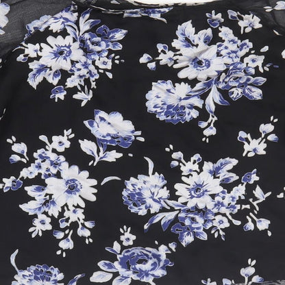 Womens UK Size 10 New Look Black Basic T-Shirt