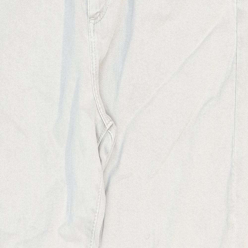 Marks and Spencer Mens Grey Cotton Skinny Jeans Size 40 in L33 in Regular Zip