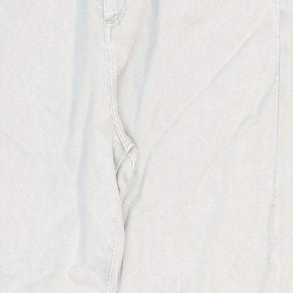 Marks and Spencer Mens Grey Cotton Skinny Jeans Size 40 in L33 in Regular Zip