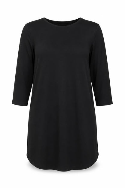 H&M Womens Black Polyester Shift Size XS Boat Neck Pullover